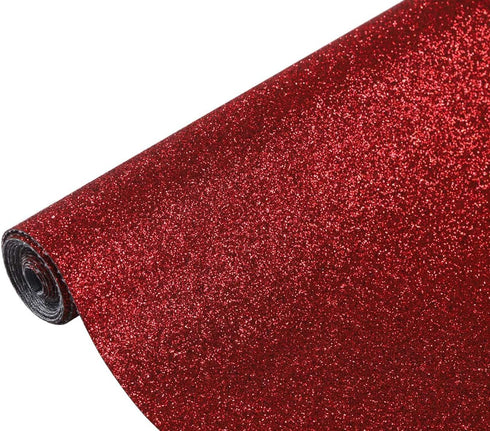 Sparkly Superfine Glitter Leather Sheets Shiny Faux Fabric Canvas Perfect for Craft DIY Handmade Projects Earrings Bows Craft Key Chain 1 Roll 8.2...