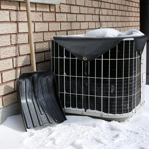 Air Conditioner Covers for Outside Units, Central AC Cover for Outdoor Unit Heavy Duty Water-Resistant Top Cover 28 x 28 Inch, Black...