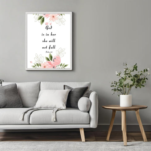 Posterizer 1 pcs-God is Within Her-Bible verse-Religious Posters-Motivational & Inspirational Art-Gifts for Christians-Gift for Daughter, Son, Kid...
