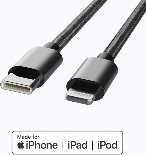 Apple MFi Certified USB C to Lightning Cable 4 FT Charger/Sync for iPhone X/XS/XR/XS Max / 8/8 Plus, (for Use with Type C Chargers) 4FT (Black)......