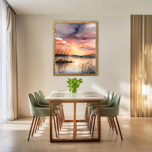 Posterizer 1 pcs- sea and beach themed oil painting style print 17-Landscape & Nature Art-Floral Botanical Art- Decor for Home & Office- unframed ...