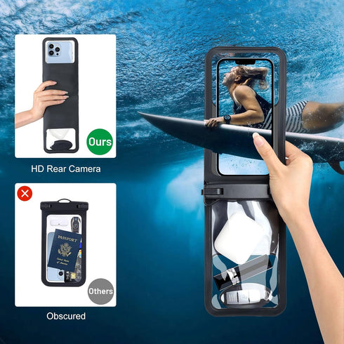 Niveaya Double Space Waterproof Phone Pouch - 2 Pack, Waterproof Phone Lanyard Case with iPhone 15/14/13/12 Pro Max up to 7", Phone Dry Bags for V...