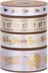 40 Yards Baby Shower Ribbon Welcome Baby White and Gold Ribbon Assorted Foot Print Ribbons for Crafts Cake Birthday,Gift Wrapping, Party Decoratio...