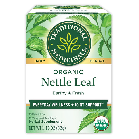 Traditional Medicinals Organic Nettle Leaf Herbal Tea, Supports Joint Health & Overall Wellness, (Pack of 1) - 16 Tea Bags...