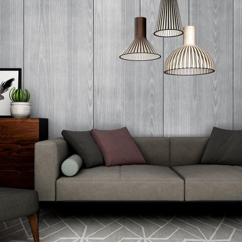 Livelynine Grey Wood Contact Paper Peel and Stick Wallpaper for Cabinets Kitchen Classroom Gray Wood Contact Paper for Desk Countertops Dresser Ta...