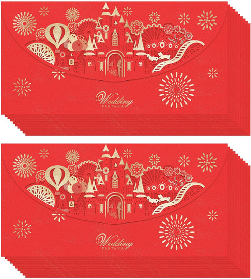 20-Pack Chinese Red Envelopes for Wedding Money Gift,Elegant Money Envelopes for Cash Saving Cash Gifts with Laser Cut &Gold Foil for Betrothal Pa...