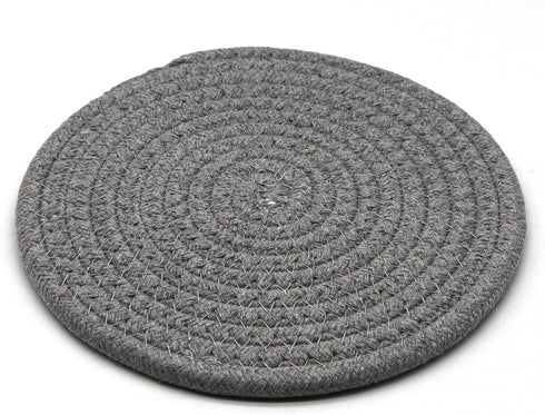 Trivet Potholders Set Cotton Trivet Pot Holder Thread Weave Hot Pot Holders Home Decor Round Woven Potholders for Kitchen Quartz Countertops Table...