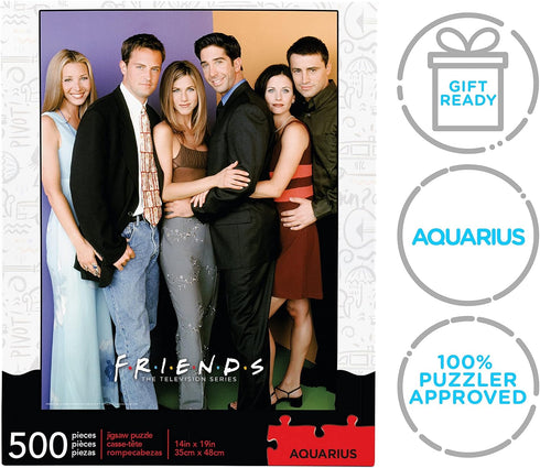 AQUARIUS Friends Cast Puzzle (500 Piece Jigsaw Puzzle) - Officially Licensed Friends TV Show Merchandise & Collectibles - Glare Free - Precision F...