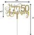 ALPHA K 50th Anniversary Cake Topper, 50th Wedding Anniversary Party Decoration with Premium Gold Glitter...