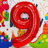40 inch red big number 9 birthday party decoration foil polyester film balloons anniversary party wedding for girls and boys digit 9...
