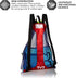 TYR Big Mesh Mummy Backpack for Wet Swimming, Gym, and Workout Gear, Blue/Yellow...