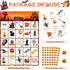 V-Opitos Large Size Halloween Bingo Game Card for Kids/Adults, 6''×8.5” - 28 Players - Halloween Games for Family/School Classroom/Large Group, Ha...