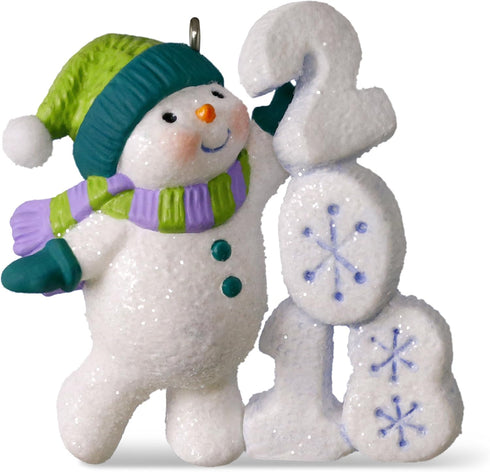 Hallmark Keepsake Christmas Ornament 2018 Year Dated, Frosty Fun Decade Snowman...