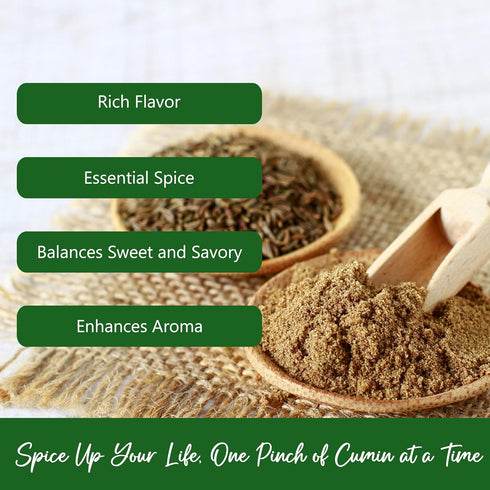 NPG Ground Cumin Powder 1 Oz, Raw All Natural Gluten Free Non-GMO, Ground Cumin Seed Bulk for Mediterranean and Southwest Asia Dishes...