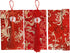 3 pcs Embroidered Red Envelopes, UNIIDECO Chinese Lunar New Year Lai Si Envelope Honhbao, Angpao Gift Wrap Bags Red Lucky Money Pockets for Spring...