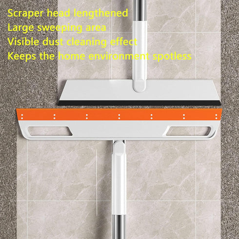 Multifunction Magic Broom, Household Silicone Wiper Floor Squeegee Non-Stick Hair Sweeping Tool 4 in 1 Adjustable Floor Scraping Sweeper for Bathr...