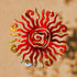 Moxweyeni 12 Inch Sun Metal Wall Art Outdoor Decor Wacky Large Sun Metal Art Sun Metal Wall Decor Pool Decorations for Home Bedroom Living Room Of...