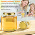 Encheng 16 oz Clear Hexagon Jars,Glass Jars With Lids(Golden),Mason Jars For Honey,Foods,Jams,Liquid,Spice Jar Herd Jar Canning Jars For Storage 1...