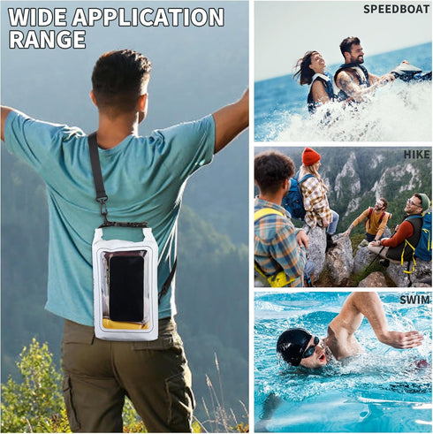 IP68 Waterproof Dry Bag, 2L - Roll Top Waterproof Pool Bag?dry bags for kayaking waterproof-w/Phone Pouch,Large Waterproof Phone Pouch,Boating & K...