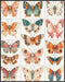 Posterizer 1 pcs-cute paste butterflies-clean aesthetic girly art-Art for Animal Lovers-Collectibles & Fine Art-Decor for Home & Office- unframed ...