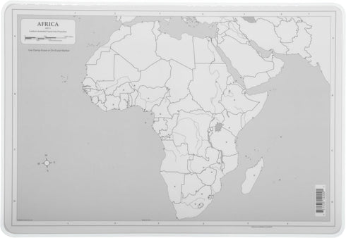 Painless Learning Africa Map Placemat, 12 x 17 1/2 inches...
