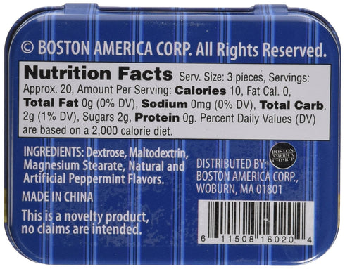 Boston America Gag Gifts Memory Mints, Sugar Candy for Senior Moments Fun Gag Tin...
