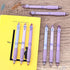 BAYTORY 8Pcs Cute Retractable Erasable Gel Pens, Blue and Black Ink Pen with Eraser Clear, Smooth Writing Comfortable to Use for Note Taking Marki...