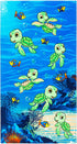 Softerry - Happy Little Turtles Beach Towel 28 x 51 inches (70 x 130cm) 100% Cotton Soft and Absorbent (1 Towel, Little Turtles)...