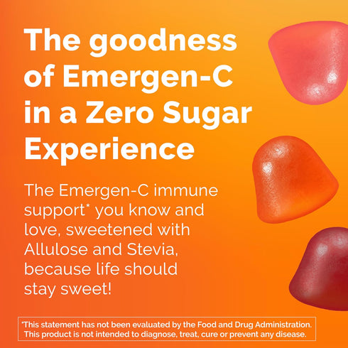 Emergen-C Zero Sugar Immune Support Adult Gummies 36 Count...