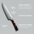Japanese Chef Knife, Professional 8 Inch Kitchen Knife, Japanese High Carbon Stainless Steel Super Sharp Cooking Knives and Ergonomic Solid Wood H...