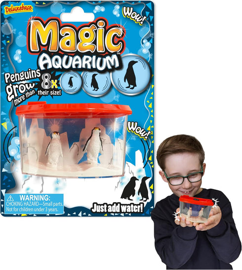 Penguins from Deluxebase. Grow Your Own Penguins Fish Tank. Fish Tank Kit with Water Activated Penguin Toys. Great Aquarium for Novelty Educationa...
