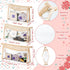 Boho Patch Cosmetic Bag - 3Pcs Summer Toiletry Bag Beige Clear Waterproof Travel Makeup Bag PVC Zipper Clutch Daily Use Purse Summer Beach Gifts f...