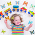Plastic Butterflies Toy Butterflies Action Figures Art Lifelike Butterfly Decoration Removable Reusable for Party Favor Wall Decor, 12 Styles(36 P...