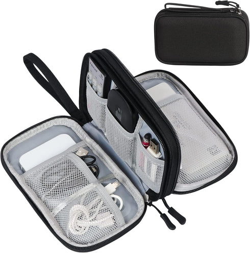 FYY Travel Cable Organizer Pouch Electronic Accessories Carry Case Portable Waterproof Double Layers All-in-One Storage Bag for Cord, Charger, Pho...
