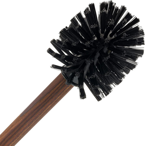 Redecker Toilet Brush and Replacement Head Set, Oiled Thermowood Handle, Nylon Bristles, Made in Germany...