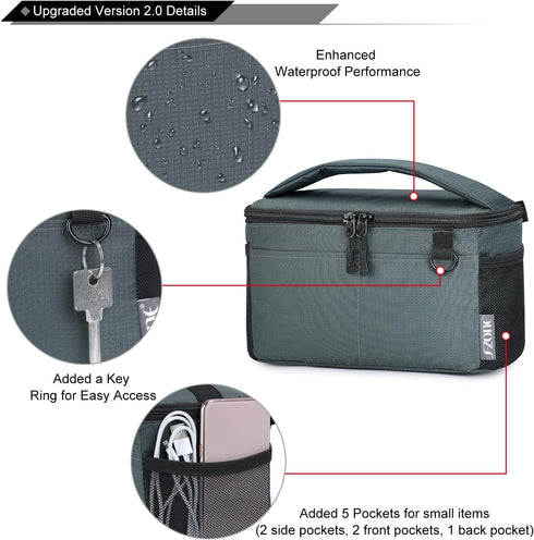 S-ZONE Water Resistant Camera Insert Bag with Sleeve Camera Case Upgraded Version 2.0...