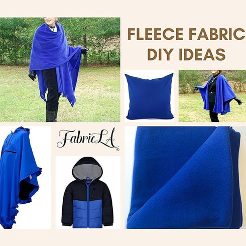 Fleece Fabric by The Yard | Half Yard 18” X 60" Inch Wide | Soft Anti-Pill Polar Fleece Fabric | Fleece Material Blanket, Throw, Poncho, Pillow Co...