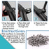 Glarks 60Pcs 1/4 Inch Black Nylon Screw Mounting R-Type Cable Clip Wire Clamp Kit with Screws for Wire, Conduit and Cable Conduit...