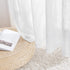 PONY DANCE Kitchen Window Curtains Over Sink - Cafe Curtains 36 inch Length for Half Window Faux Linen Look Kitchen Short Semi Sheer Drapes for Ba...