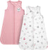 DaysU Baby Sleep Sack 6-12 Months 100% Cotton, Baby Girl Wearable Blanket One-Way Zipper TOG 0.5, Breathable Lightweight Baby Sleeping Bag 2 Pack,...