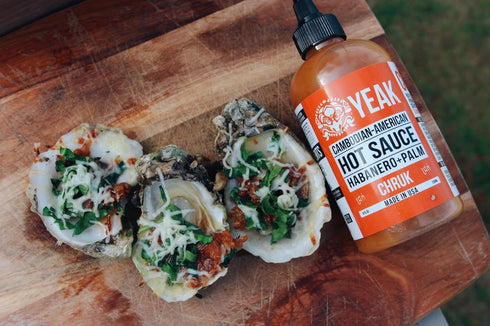 Yeak Inc Hot Sauce Chruk Palm + Habanero for Steaks Noodles Tacos Sauce Home Made Cambodian-American (Habanero+Palm CHRUK) Heat Level: Hot...