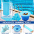 50 Pack Pool Skimmer Socks,Blue Pool Filter Socks for Skimmer Basket for Above Ground and Inground Pool Fine Mesh Screen Pool Skimmer Scum Socks S...