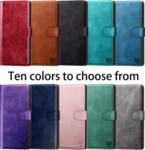 SUANPOT for Samsung Galaxy S10+/S10 Plus 6.4” with RFID Blocking Wallet case Credit Card Holder,PU Leather Flip Folio Book Phone case Cover Women ...