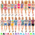 BARWA 10 Sets Doll Clothes Including 5 Bikini Swimsuits 5 Outfit Tops and Pants with 10 Shoes for 11.5 inch Dolls...
