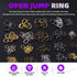 Swpeet 1414Pcs 4mm 5mm 6mm 8mm 10mm Open Jump Rings and Lobster Clasps with Jewelry Repair Tools Assortment Kit, Including Waxed Necklace Cords, 1...