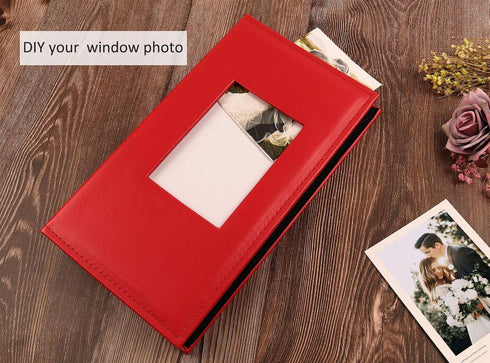 RECUTMS Photo Album 4x6 Black Pages 3 Per Page Holds 300 Pockets Photo Picture Album Leather Cover 4x6 Photo Sleeves Baby Family Small Photo Album...