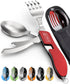 Orblue 4-in-1 Camping Utensils, 2-Pack - Portable Stainless Steel Spoon, Fork, Knife & Bottle Opener Combo Set - Travel, Backpacking Cutlery Multi...