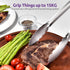 18/8 Stainless Steel Kitchen Tong: U-Taste 9 inch Heat Resistant Cooking Tong with Sturdy Metal Tips & Non Slip Silicone Handle & Smooth Locking f...