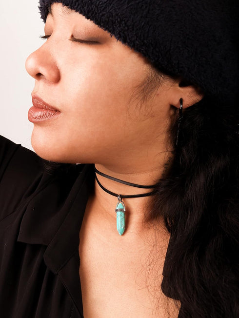 Sacina Gothic Layered Crystal Choker, Turquoise Choker necklace, Black Choker for Women, Gothic Choker, Boho Necklace, Christmas New Year Jewelry ...