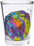Silver Buffalo Rick and Morty Colorful Abstract Faces 4 Pack Mini Glass Set, 1.5 Ounces...